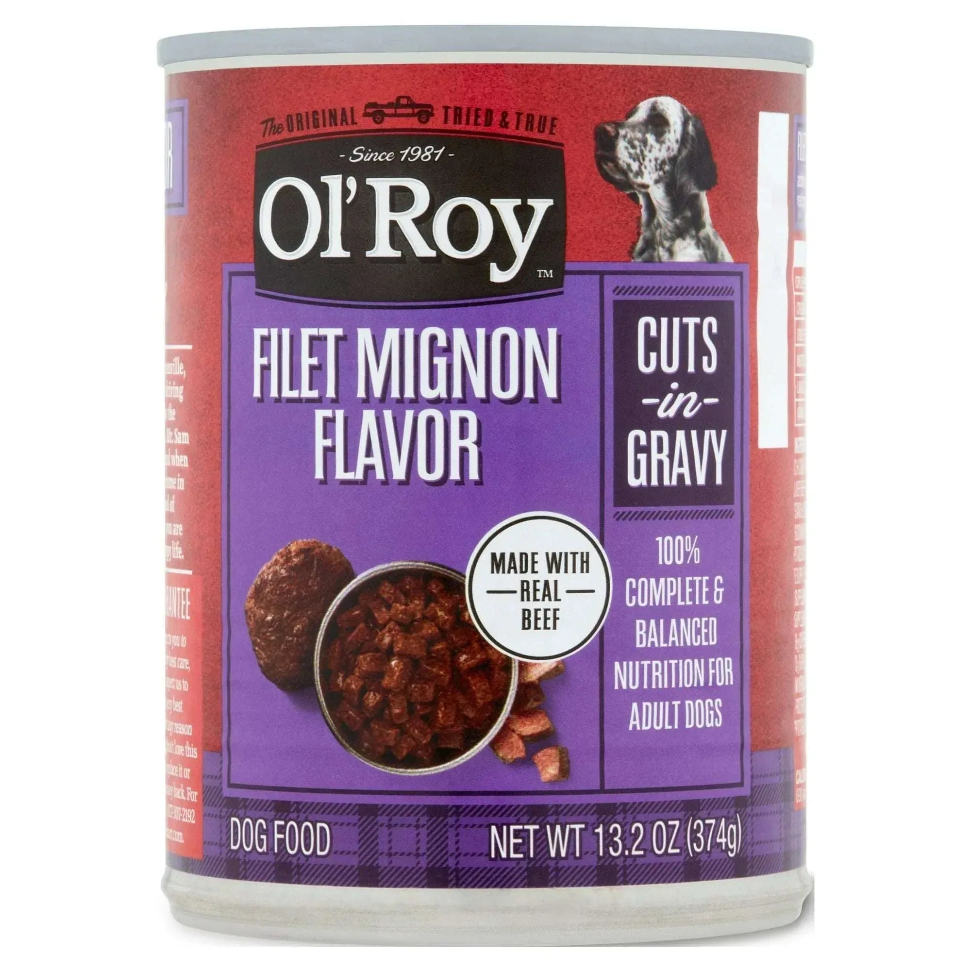 Ol' Roy Filet Mignon Flavor Cuts in Gravy, 13.2 oz Can