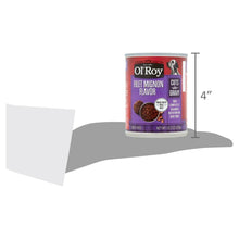 Dog food can with gravy cuts, Ol' Roy filet mignon flavor, 4-inch height shown