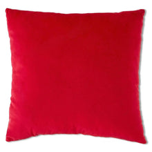 Red solid decorative pillow with smooth plush fabric