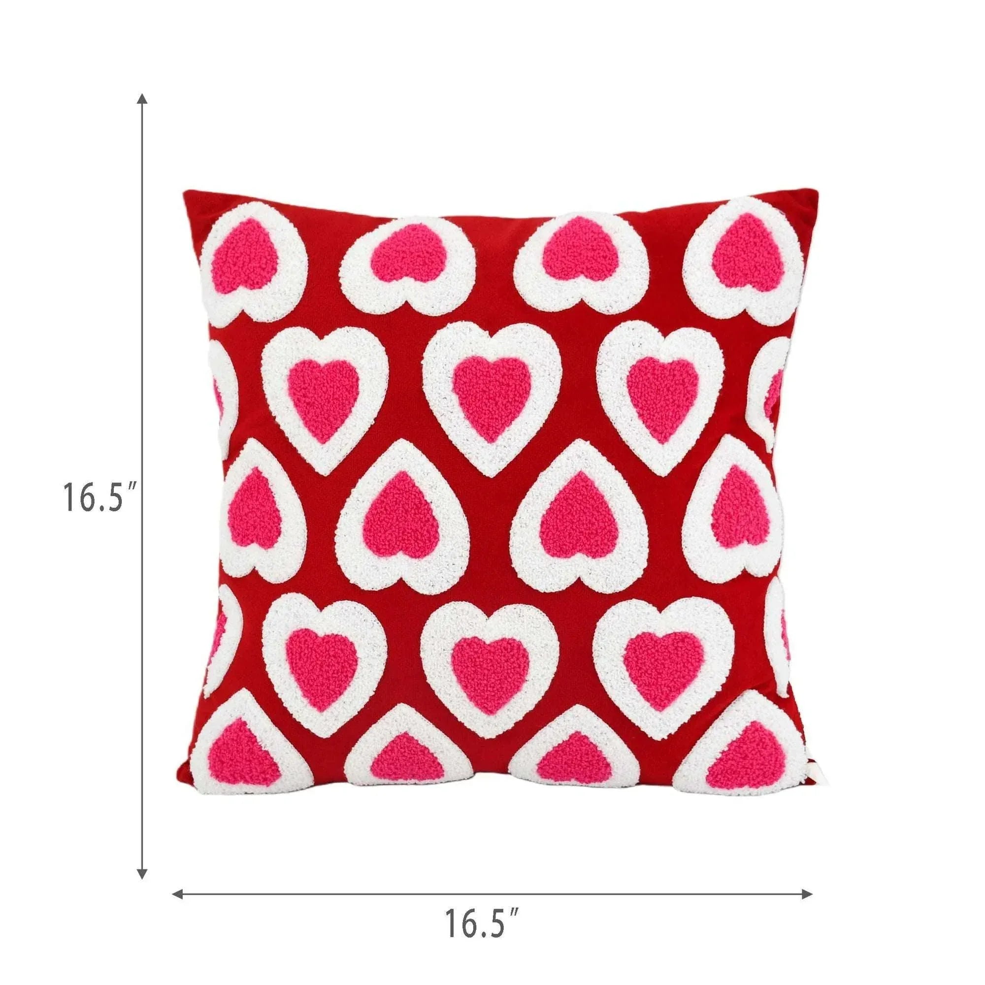 Checkered Heart Decorative Pillow, Multicolor, Valentine's Day by Way To Celebrate