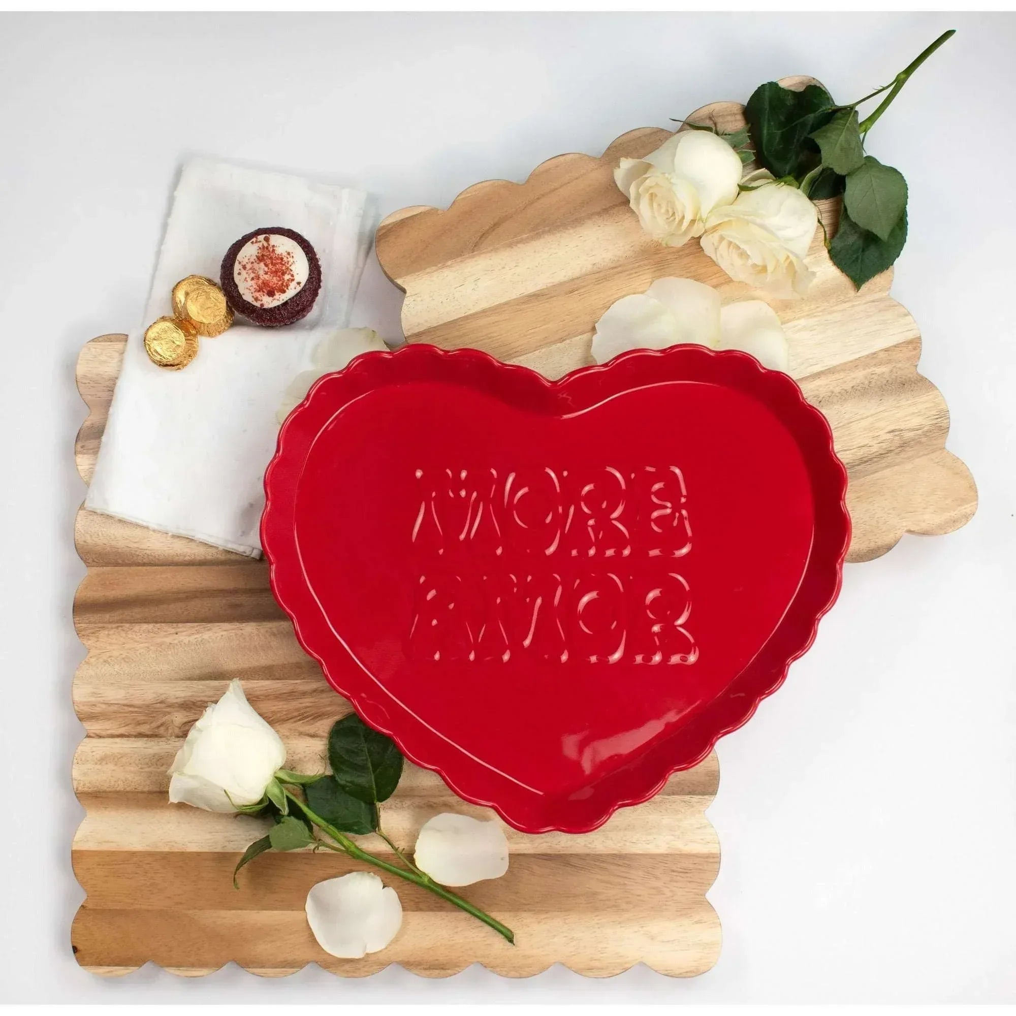 Way to Celebrate 1pk Ceramic Heart Serving Tray