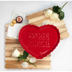 Way to Celebrate 1pk Ceramic Heart Serving Tray