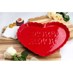 Way to Celebrate 1pk Ceramic Heart Serving Tray