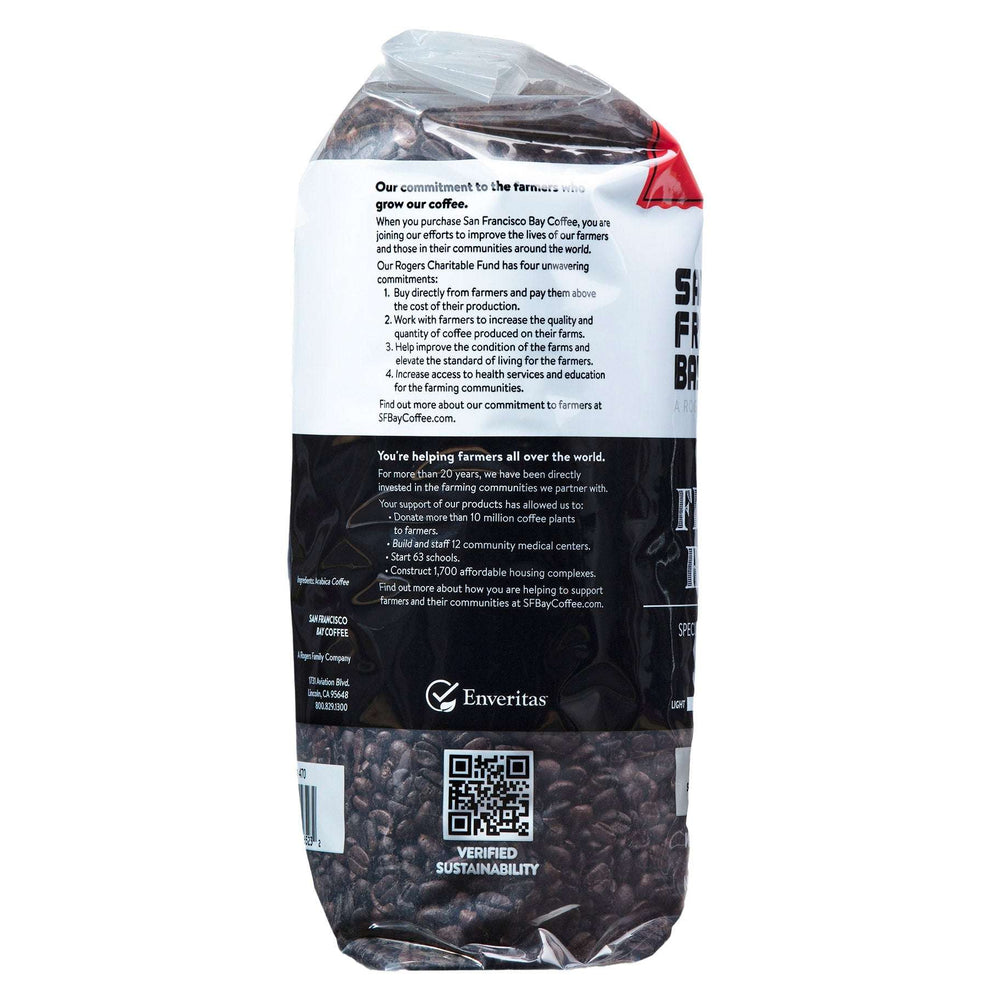 San Francisco French Roast whole bean coffee by Brands For Less USA with sustainability and farmer support details