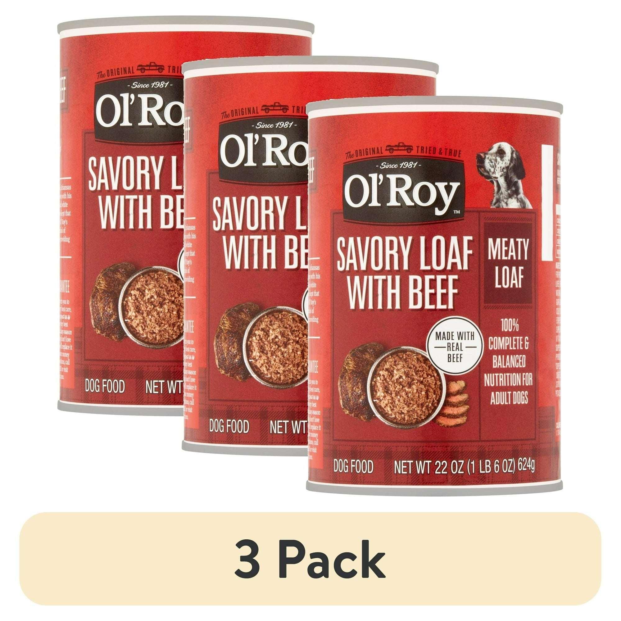 Ol' Roy Savory Loaf with Beef Wet Dog Food, 22 oz