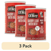 Ol' Roy savory loaf with beef wet dog food, 3-pack of 22 oz cans