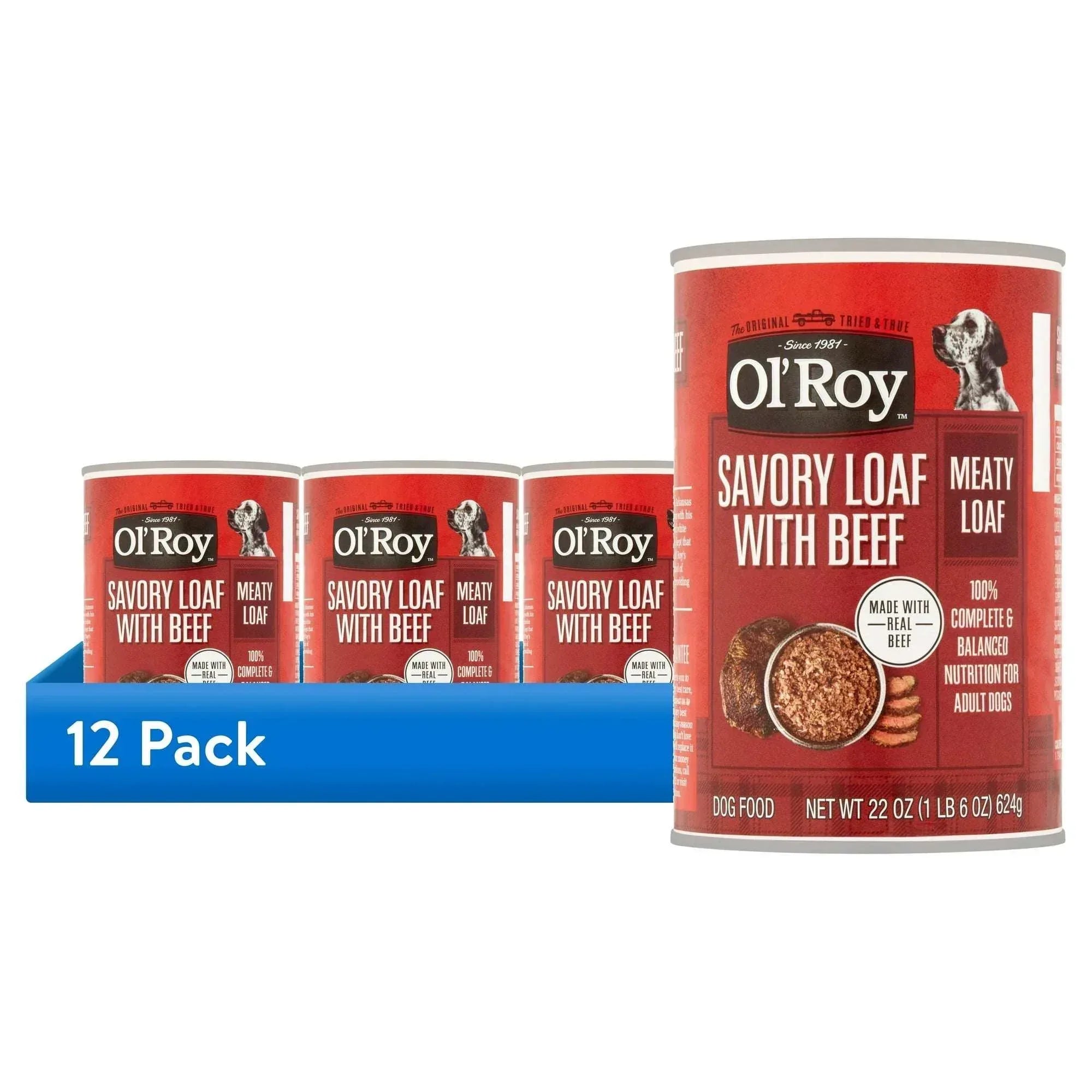Ol' Roy Savory Loaf with Beef Wet Dog Food, 22 oz