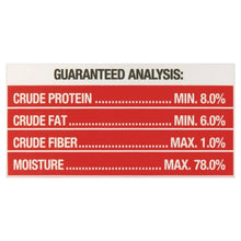 Ol' Roy savory loaf with beef wet dog food guaranteed analysis panel