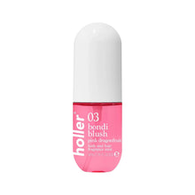 Holler 03 bondi blush body fragrance mist, pink and white twist-top tube