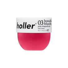 Holler 03 bondi blush body butter tub, pink with white lid