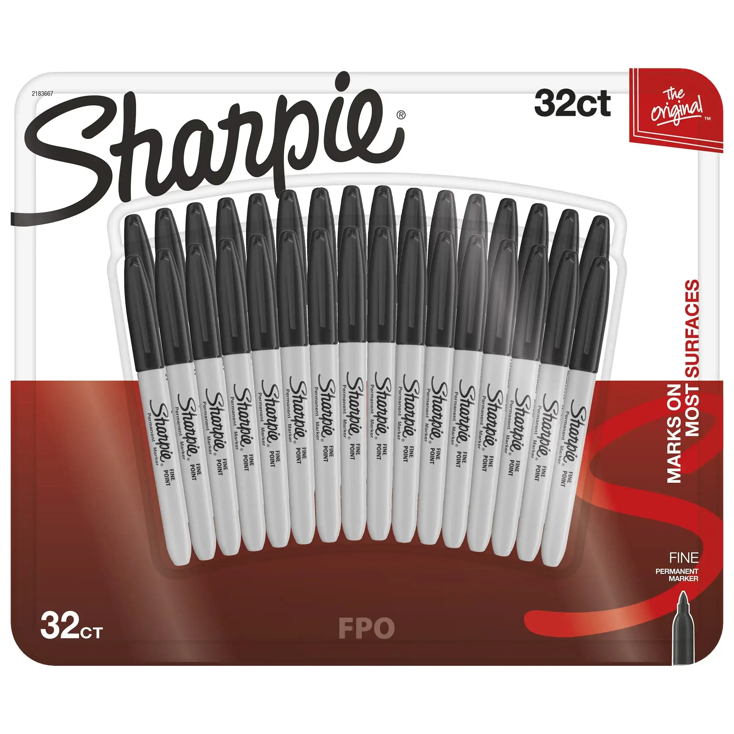 Sharpie Permanent Marker, Fine Point, Black, 32-count - USA MEGA SHOP
