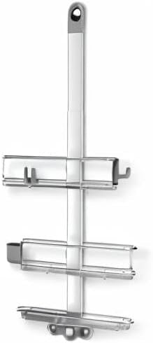 simplehuman Adjustable and Extendable Shower Caddy , Stainless Steel and Anodized Aluminum