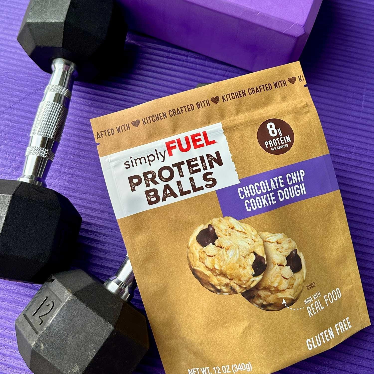 simplyFUEL Chocolate Chip Cookie Dough Protein Balls, 12 oz.