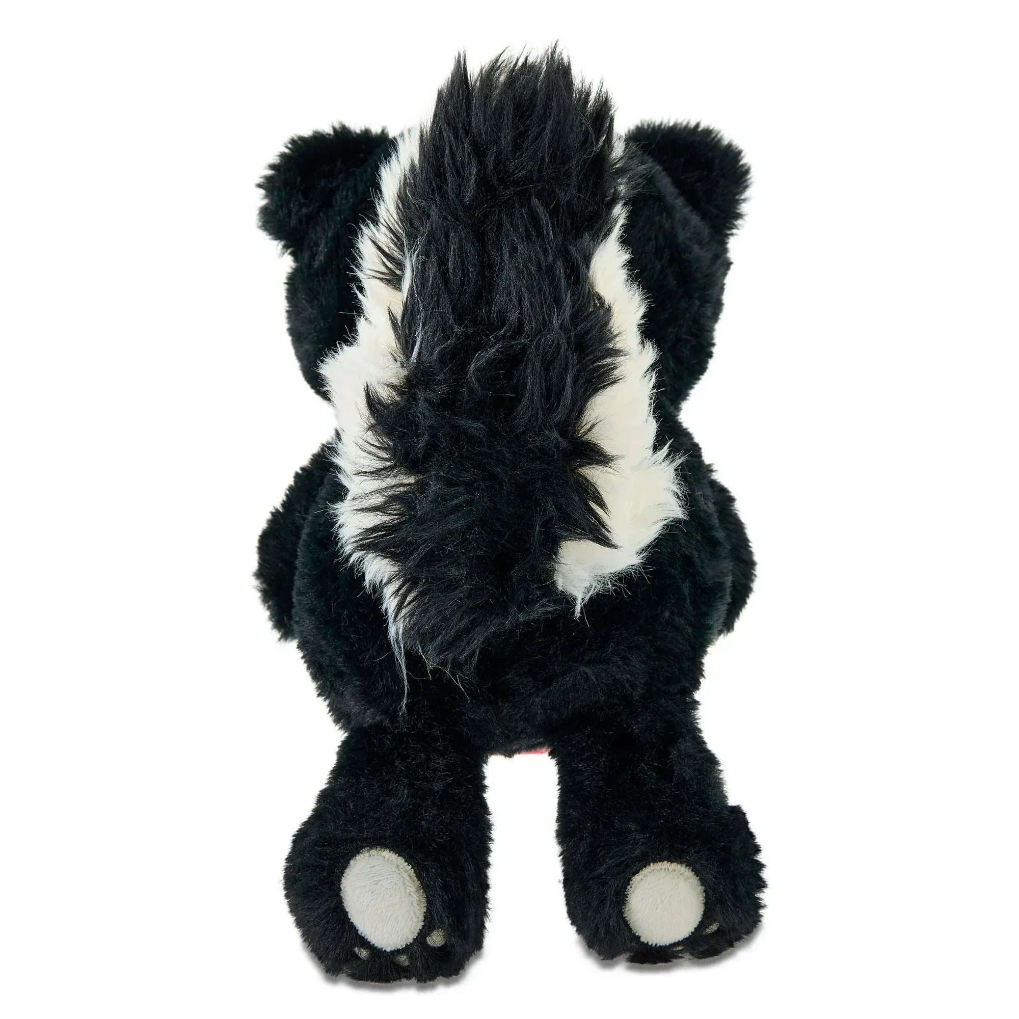 Small Skunk Plush, Black, White, and Red, 10", Valentine's Day by Way To Celebrate