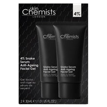 2-pack Snake Serum anti-aging facial gel box with 4% claim and two black tubes