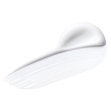 White moisturizer cream swipe, glossy gel texture smear