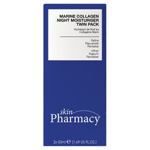 Marine collagen night moisturizer twin pack box, blue, skinPharmacy