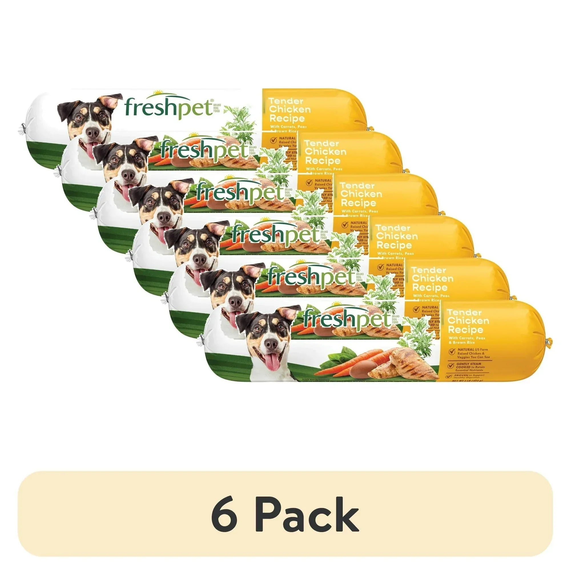 Freshpet Fresh Dog Food, Tender Chicken Recipe, Slice & Serve Roll, 1 lb.