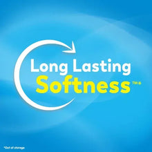 Long Lasting Softness badge with curved arrow