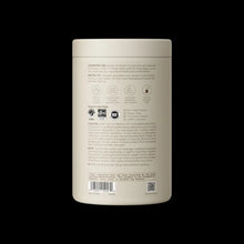 Collagen peptides supplement tub, back label with ingredient and use directions