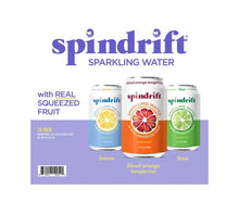 Spindrift sparkling water 24-pack with real squeezed fruit: lemon, lime, blood orange, tangerine