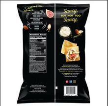 Back of pita chips bag with Nutrition Facts, serving info, and barcode