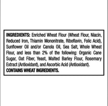 Ingredients label with wheat flour list and contains wheat statement