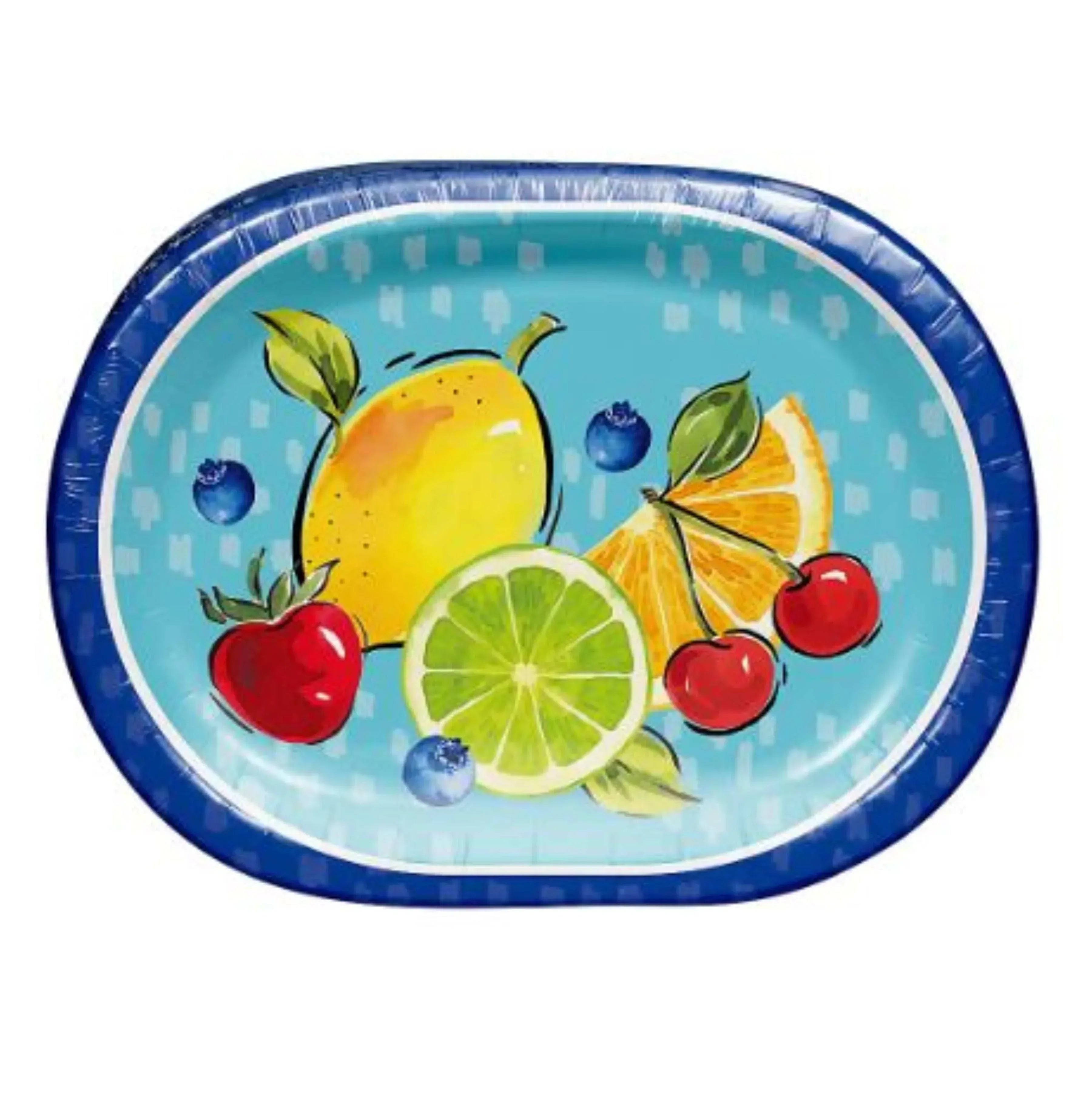 Berkley Jensen Summer Oval Paper Plates, 50 ct.