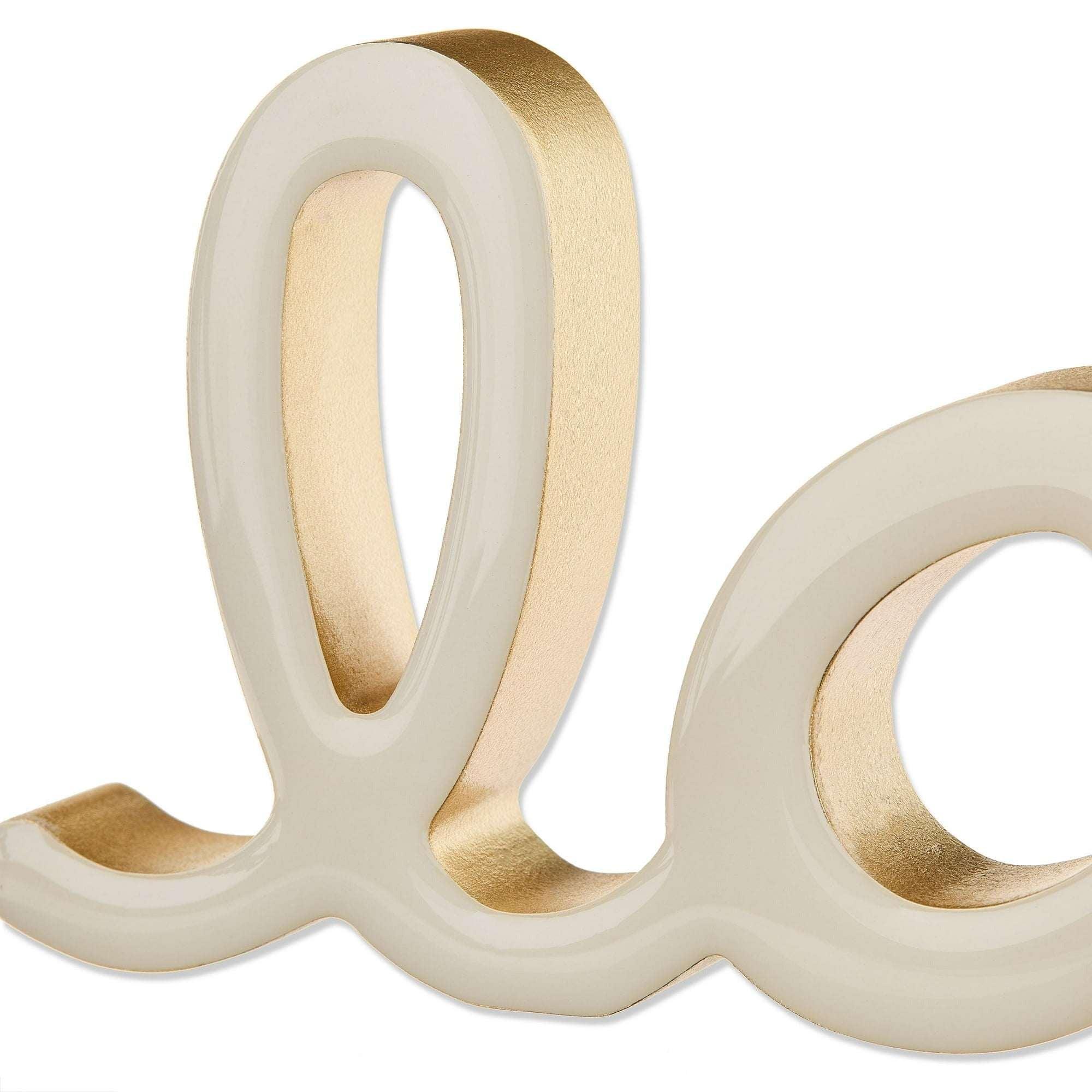 Love Tabletop Decoration, Cream, 4" x 9", Valentine's Day by Way To Celebrate
