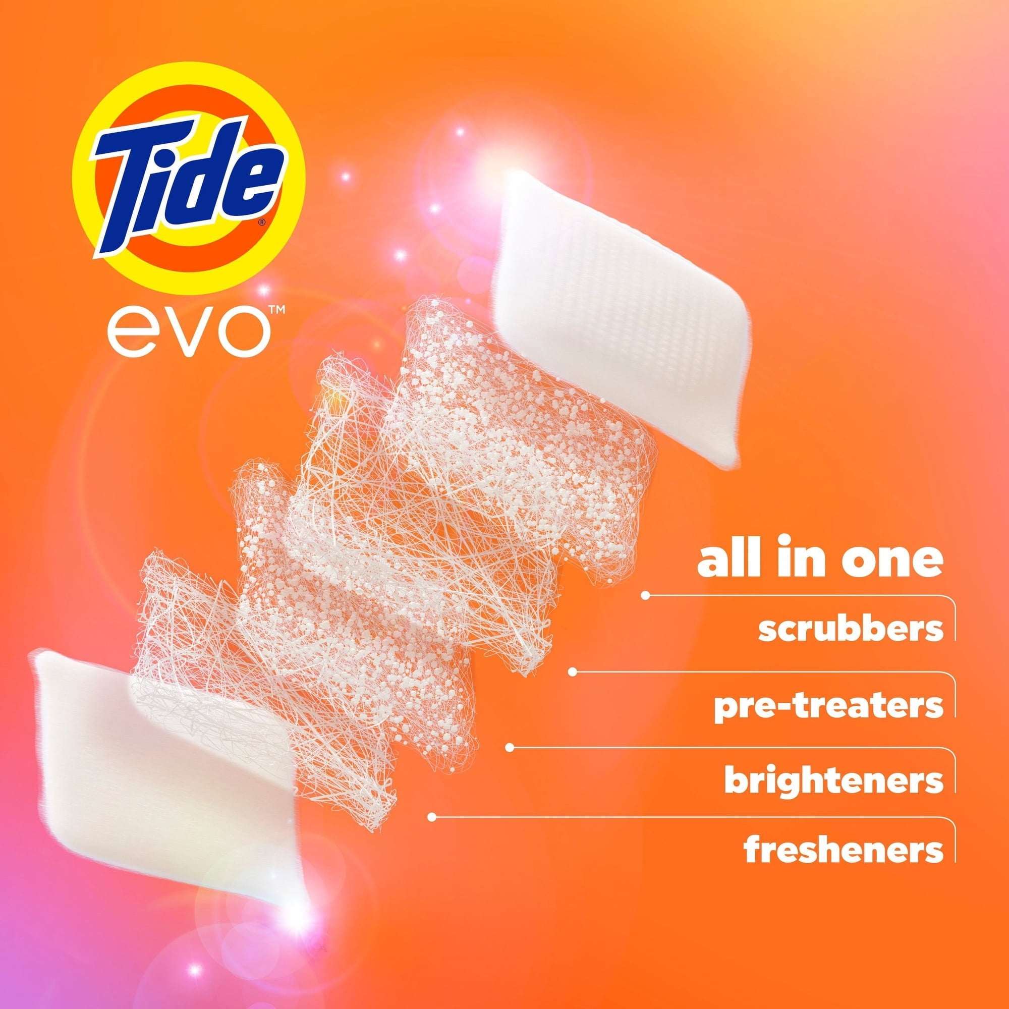 Tide evo Laundry Detergent Fiber Tiles, Original, 66 ct.