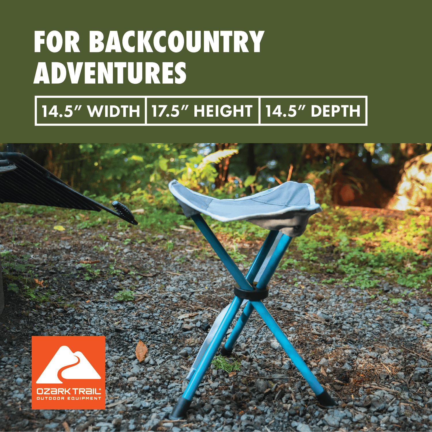 Ozark Trail Steel and Polyester Lightweight Camping Stool