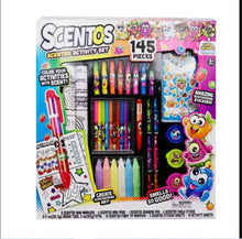Scentos 145-pc scented activity set with markers, crayons, stickers, and activity sheets
