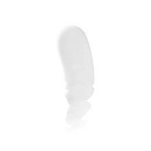 Retinol cream gel texture, clear pale smear on a white background