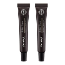 Retinol cream 2-pack, two brown squeeze tubes with flip-top caps