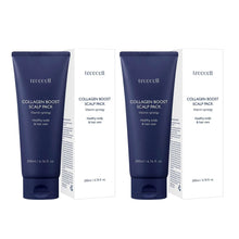 treecell Collagen Boost Scalp Pack 2-pack: navy tubes and cartons
