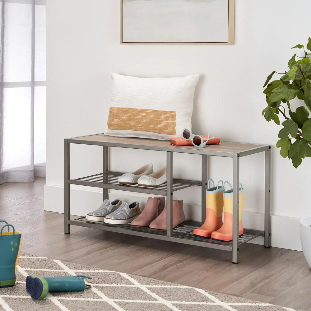 TRINITY Shoe Bench with Boot Storage - USA MEGA SHOP
