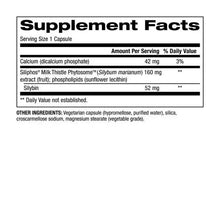 Supplement Facts label for Milk Thistle extract on trunature bottle, serving size 1 capsule