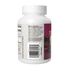 Back label with barcode on trunature Verisol collagen supplement bottle
