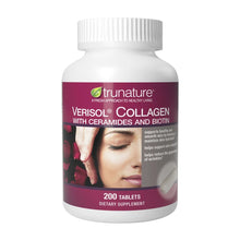 trunature Verisol collagen with ceramides and biotin supplement bottle