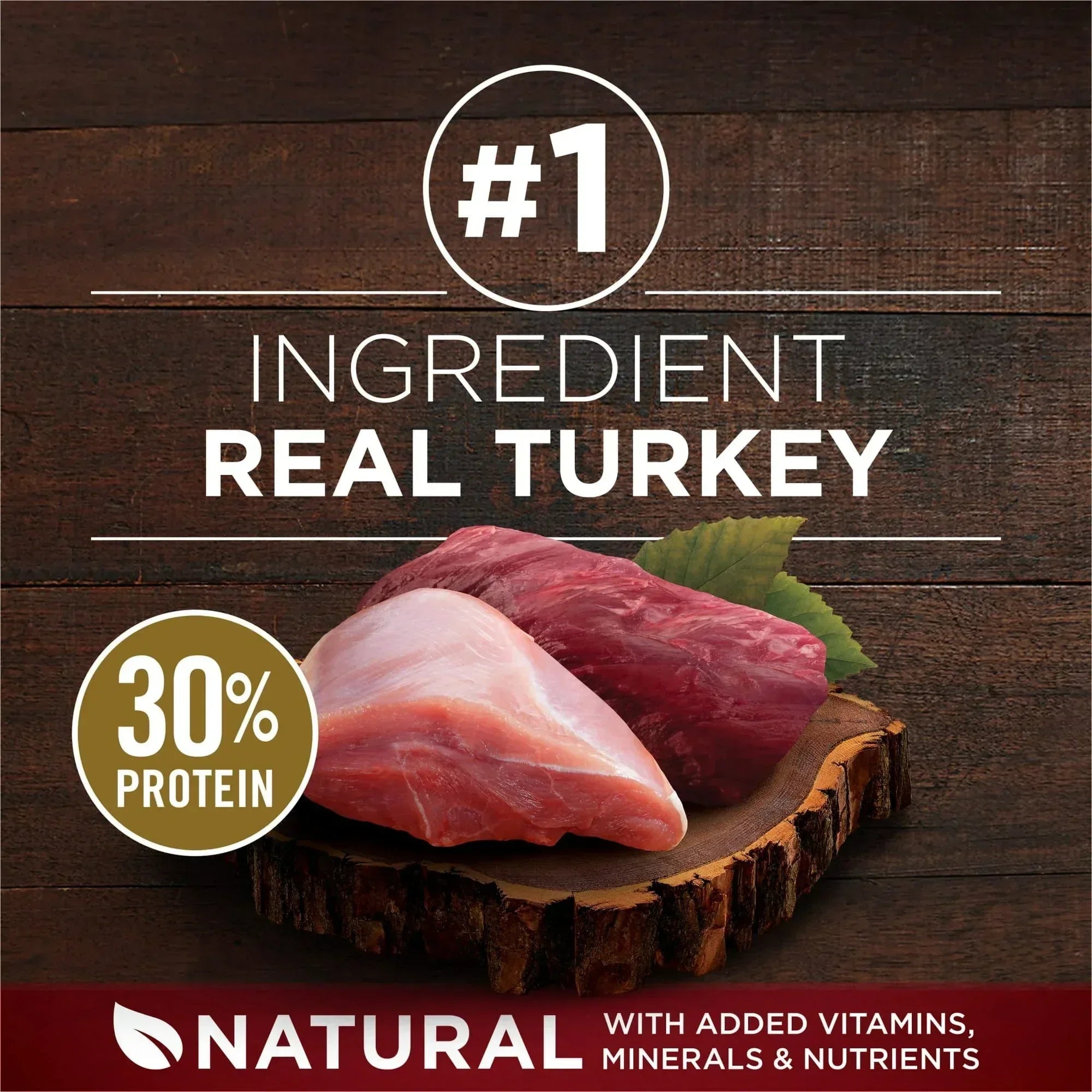 Purina One True Instinct Dry Dog Food for Adult Dogs, High Protein Real Turkey & Venison, 15 lb Bag
