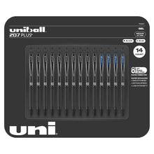 Uniball retractable gel pen set (14-pack) with black and blue, 0.7mm