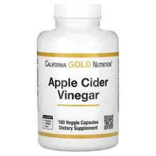 California Gold Nutrition apple cider vinegar bottle, 180 veggie capsules, front label
