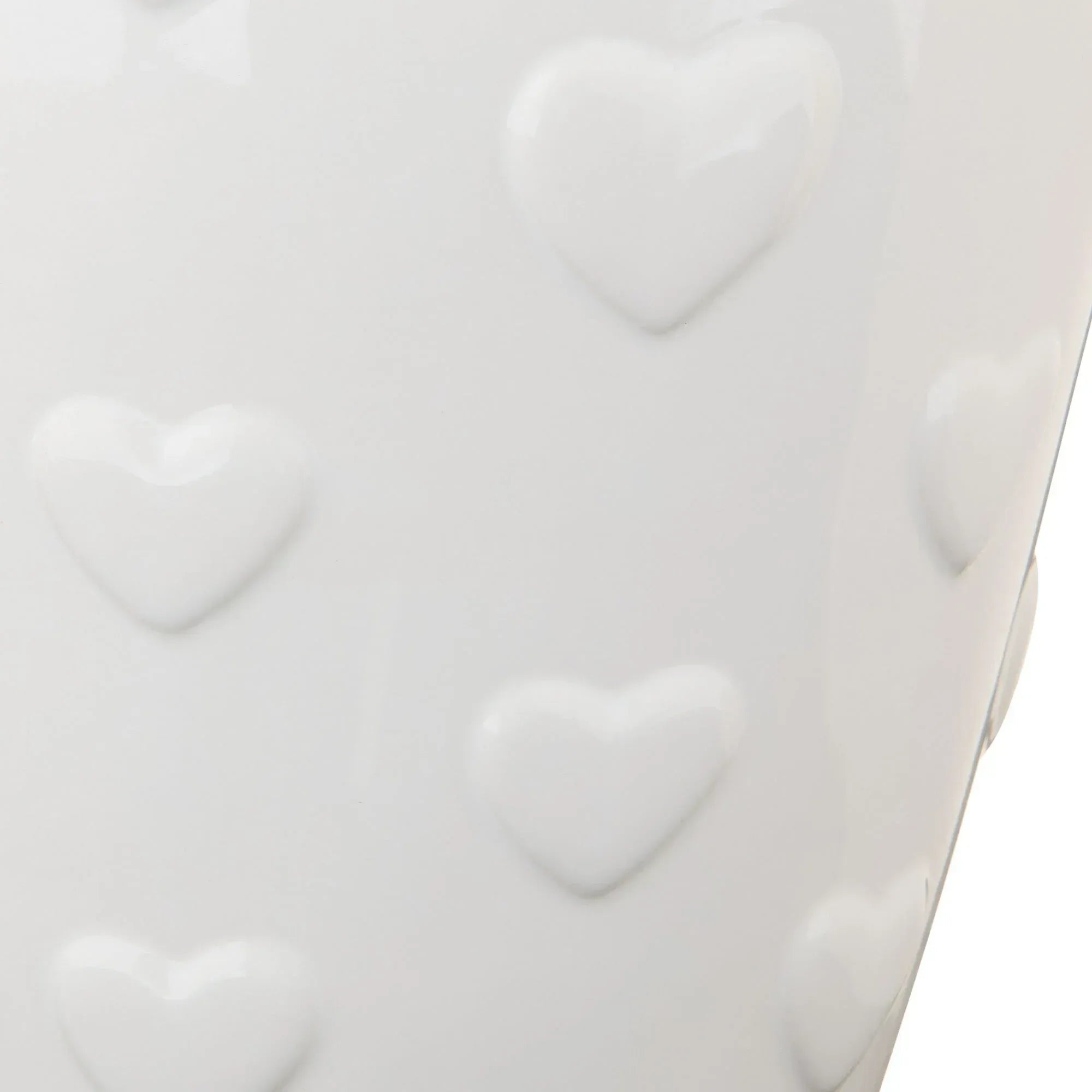 Ceramic Valentine's Day Heart Vase, White, 12", by My Texas House