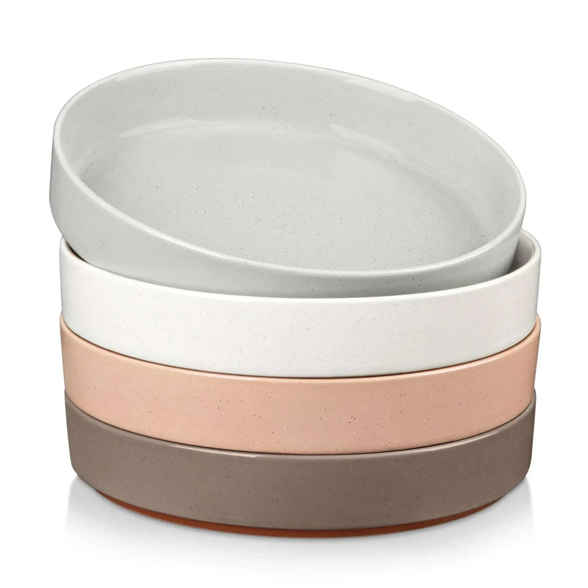 vancasso Pasta Bowls, Stoneware Salad Bowls Set of 4, Large Serving Bowls, Soup Bowls White