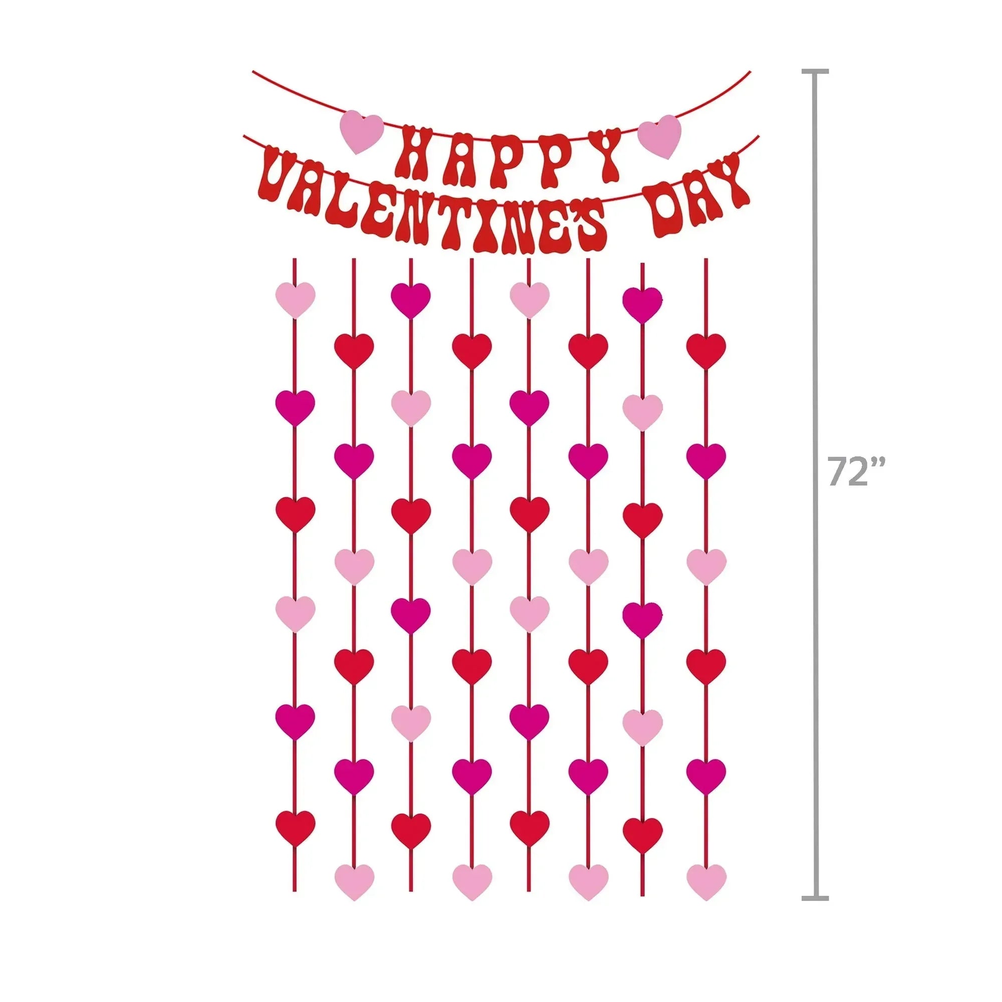 Happy Valentine's Day Decoration Kit, Pink and Red, 10 Pieces, Valentine's Day by Way To Celebrate