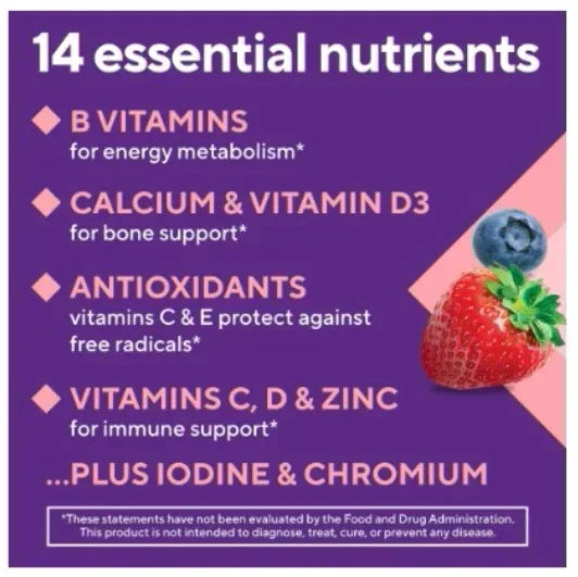vitafusion Womens Multivitamin Gummies, Daily Vitamins for Women, Berry Flavored, 150 Count