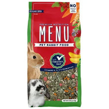 Vitakraft Menu premium rabbit food bag with Timothy hay and resealable zipper