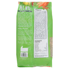 Vitakraft Menu rabbit food bag back panel with ingredients and feeding directions