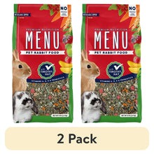 Vitakraft Menu premium rabbit food 2-pack showing two resealable front bags