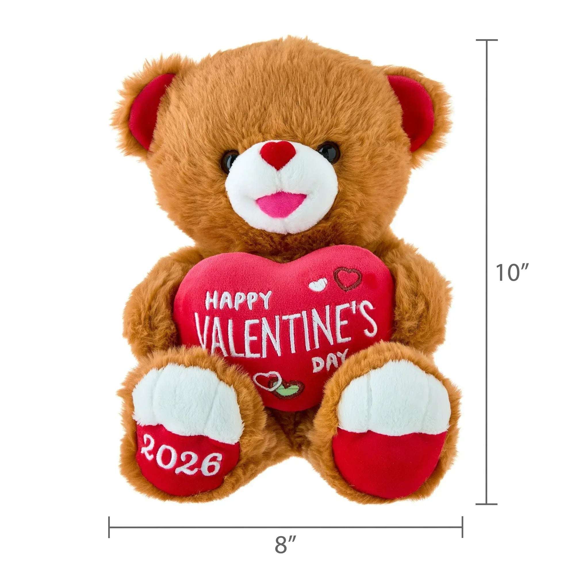Medium Sweetheart Happy Valentine's Day Teddy Bear, Tan, 10", Valentine's Day by Way To Celebrate